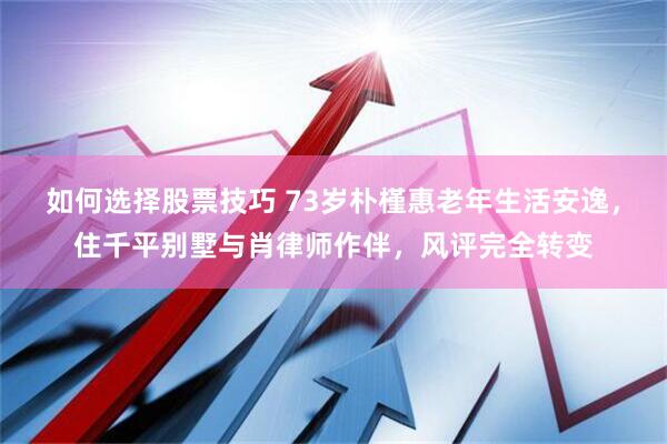如何选择股票技巧 73岁朴槿惠老年生活安逸，住千平别墅与肖律师作伴，风评完全转变